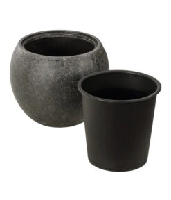 Dehner Polystone-Topf Kapstadt, Rund, Grau 12 Dehner Polystone-Topf Kapstadt, Rund, Grau -Dehner 3207990 3208022 WE DE 002 DehnerPolystoneTopfbauchiggrau