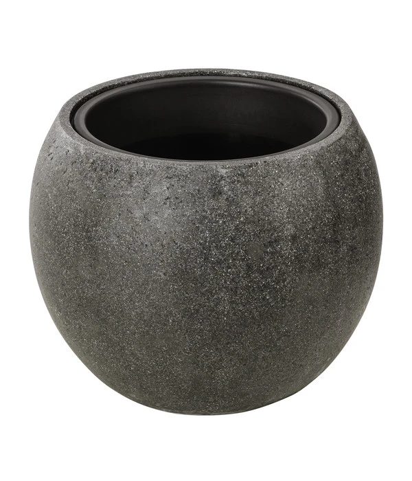 Dehner Polystone-Topf Kapstadt, Rund, Grau 2 Dehner Polystone-Topf Kapstadt, Rund, Grau