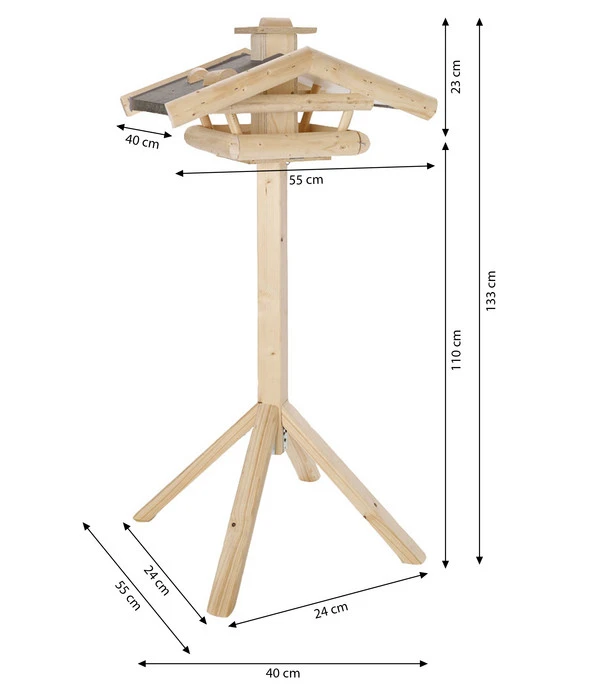 Dehner Natura Futterhaus Watzmann, Natur, Inkl. Ständer, Ca. B40/H133/T55 Cm 6 Dehner Natura Futterhaus Watzmann, Natur, Inkl. Ständer, Ca. B40/H133/T55 Cm – Bild 4