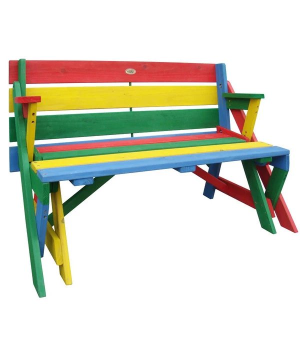 Habau Kinder Picknickbank Bunt, 100 X 50 X 62 Cm 3 Habau Kinder Picknickbank Bunt, 100 X 50 X 62 Cm
