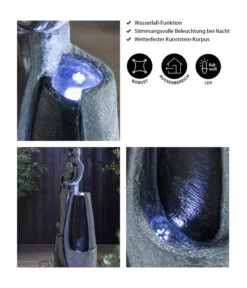 Dehner Polyresin-Gartenbrunnen Family, Ca. B42,5/H120/T27 Cm -Dehner 4079901 WE IG 001 DehnerPolyresinGartenbrunnenFamily