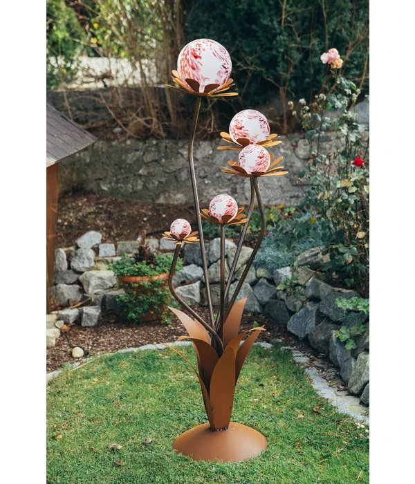 Ferrum Metall-Blumenzauber Mit Glaskugeln, Ca. H165 Cm 4 Ferrum Metall-Blumenzauber Mit Glaskugeln, Ca. H165 Cm – Bild 2