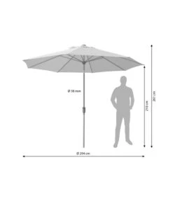 Dehner Schirm Milos, Rund, Ca. Ø294 Cm 17 Dehner Schirm Milos, Rund, Ca. Ø294 Cm -Dehner 4211819 WE BG 001 SchirmMilosHellbraun