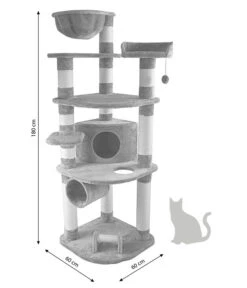 Dehner Kratzbaum Edda, Ca. B60/H180/T60 Cm 9 Dehner Kratzbaum Edda, Ca. B60/H180/T60 Cm -Dehner 4272563 WE BG 001 DehnerMarkenqualitaetKatzenkratzbaumEddaGrau