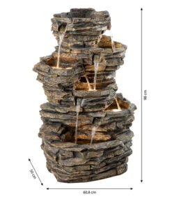 Dehner Polyresin-Gartenbrunnen Largo, Ca. B60,8/H98/T50 Cm -Dehner 4277729 WE BG 001 DehnerPolyresinGartenbrunnenLargoNeu