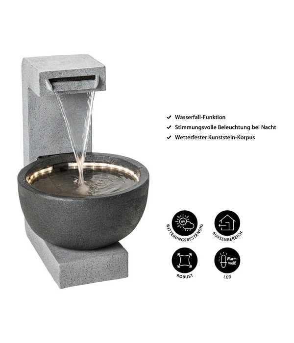 Dehner Polyresin-Gartenbrunnen Madeira, Ca. H65 Cm 8 Dehner Polyresin-Gartenbrunnen Madeira, Ca. H65 Cm – Bild 6