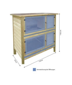 Elmato® Kaninchenstall Bavaria King Jumper, Ca. B118/H118,5/T70 Cm -Dehner 5061882 WE BG 001 ElmatoKaninchenheimBavaria JumperMG