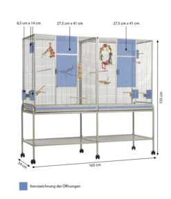 Montana Vogelvoliere Madeira Double, Plantinum 12 Montana Vogelvoliere Madeira Double, Plantinum -Dehner 5187562 WE BG 001 PPVoliereNewMadeiraDoublePlatinum