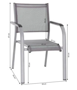 Dehner Balkon-Stapelstuhl Dallas 9 Dehner Balkon-Stapelstuhl Dallas -Dehner 5302070 WE BG 001 DehnerLivingAluStapelsesselDallasAluBalkonstapelDallasD