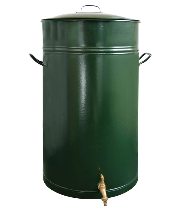 RENNER Metall-Regentonne Inkl. Steckanschluss, 150 L, Dunkelgrün 3 RENNER Metall-Regentonne Inkl. Steckanschluss, 150 L, Dunkelgrün