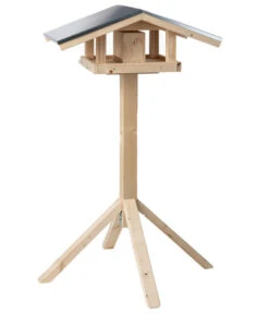 Dehner 10 Dehner Natura Futterhaus Karwendel, Natur, Inkl. Ständer, Ca. B84,3/H127,2/T84,3 Cm