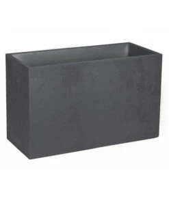 EDA-plastiques Kunststoff-Blumenkasten Basalt, Rechteckig, Anthrazit, Ca. B99,5/H60/T39,5 Cm