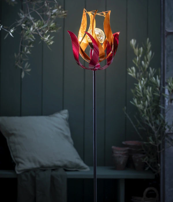 Dehner Solar Windrad Flame, Ca. B28/H120/T28 Cm 4 Dehner Solar Windrad Flame, Ca. B28/H120/T28 Cm – Bild 2