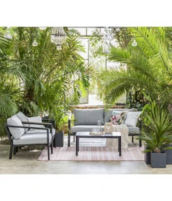 Dehner Alu-Lounge New York, 4-teilig -Dehner 6670954 WE MO 002 DehnerAluLoungeNewYork