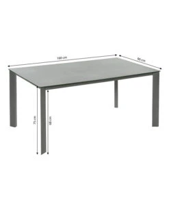 Dehner Gartentisch Nancy, Ca. B160/H75/T90 Cm 17 Dehner Gartentisch Nancy, Ca. B160/H75/T90 Cm -Dehner 6701734 WE BG 001 TischNancy