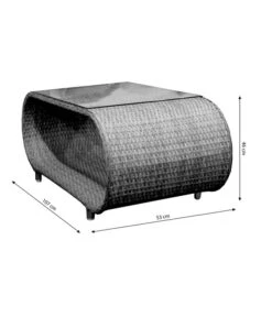 Dehner Geflechtlounge Avani, 4-teilig -Dehner 6704340 WE BG 003 FlechtloungeAvaniTisch