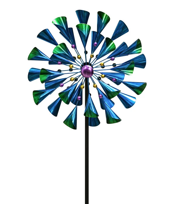 Dehner Metall-Windrad Infinity, Ca. B51/H183/T18 Cm 3 Dehner Metall-Windrad Infinity, Ca. B51/H183/T18 Cm