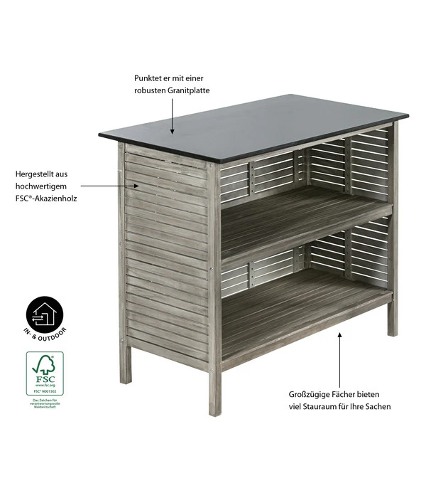 Dehner Bartisch Southampton, Ca. B115/H105/T65 Cm 7 Dehner Bartisch Southampton, Ca. B115/H105/T65 Cm – Bild 5