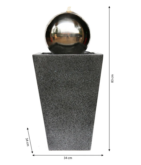 Dehner Edelstahl-Gartenbrunnen Kioto, Ca. B34/H83/T34 Cm 5 Dehner Edelstahl-Gartenbrunnen Kioto, Ca. B34/H83/T34 Cm – Bild 3