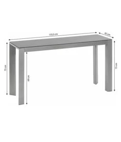 Dehner Balkontisch Chicago, Ca. B133,5/H75/T42 Cm 8 Dehner Balkontisch Chicago, Ca. B133,5/H75/T42 Cm -Dehner 6734651 WE BG 001 BalkontischChicagoSchmalNE