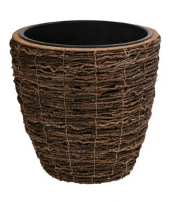 Dehner Holz-Korb Akira, Rund, Braun