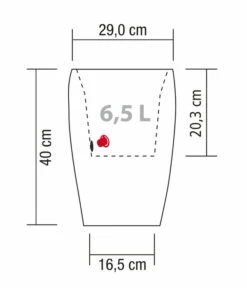 Scheurich Kunststoff-Topf Barceo High, Rund 14 Scheurich Kunststoff-Topf Barceo High, Rund -Dehner 6878946 WE BG 001 ScheurichTopfBarceoHigh