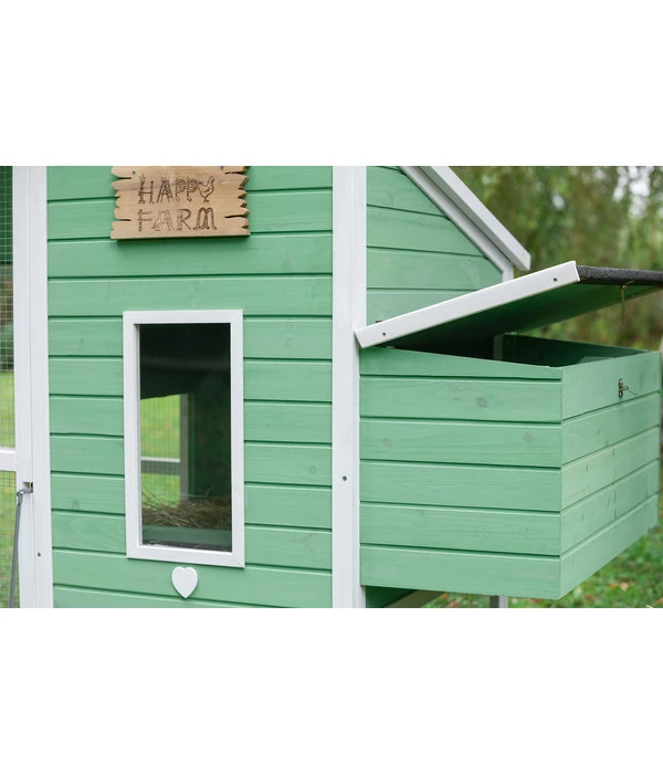Dehner Hühnerstall Happy Farm Lotti, Hellgrün, Ca. B182/H119,5/T91 Cm 9 Dehner Hühnerstall Happy Farm Lotti, Hellgrün, Ca. B182/H119,5/T91 Cm – Bild 7