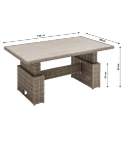 Dehner Geflechtlounge Bologna, 5-teilig -Dehner 6903447 WE BG 004 LoungeBolognaNEU