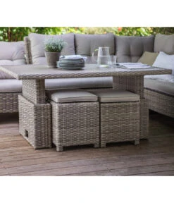 Dehner Geflechtlounge Bologna, 5-teilig -Dehner 6903447 WE MO 002 LoungeBolognaNEU