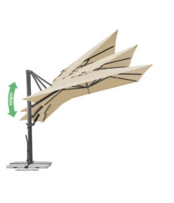 Schneider Ampelschirm Rhodos Smart, Quadratisch, Ca. B300/T300 Cm -Dehner 6953384 6953434 WE IG 003 SchneiderAmpelschirmRhodosSmart