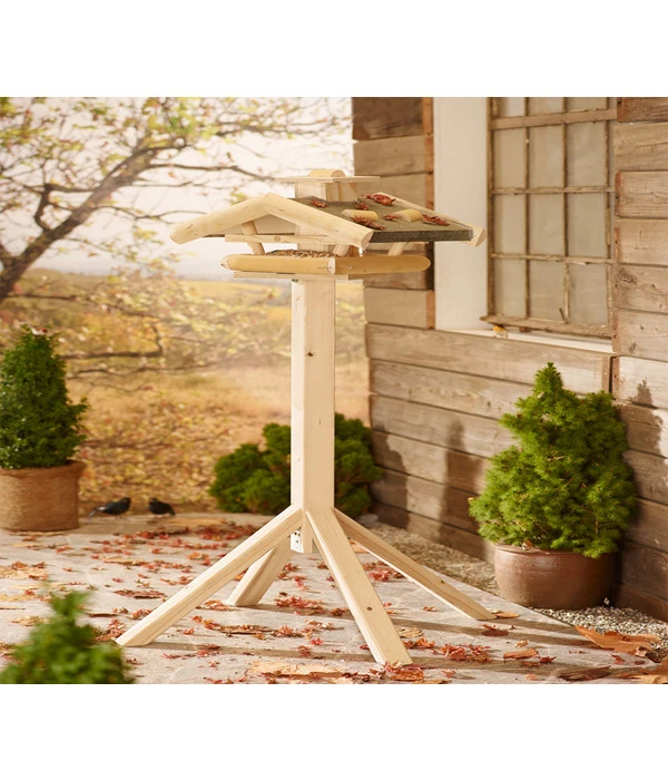 Dehner Natura Futterhaus Watzmann, Natur, Inkl. Ständer, Ca. B40/H133/T55 Cm 5 Dehner Natura Futterhaus Watzmann, Natur, Inkl. Ständer, Ca. B40/H133/T55 Cm – Bild 3